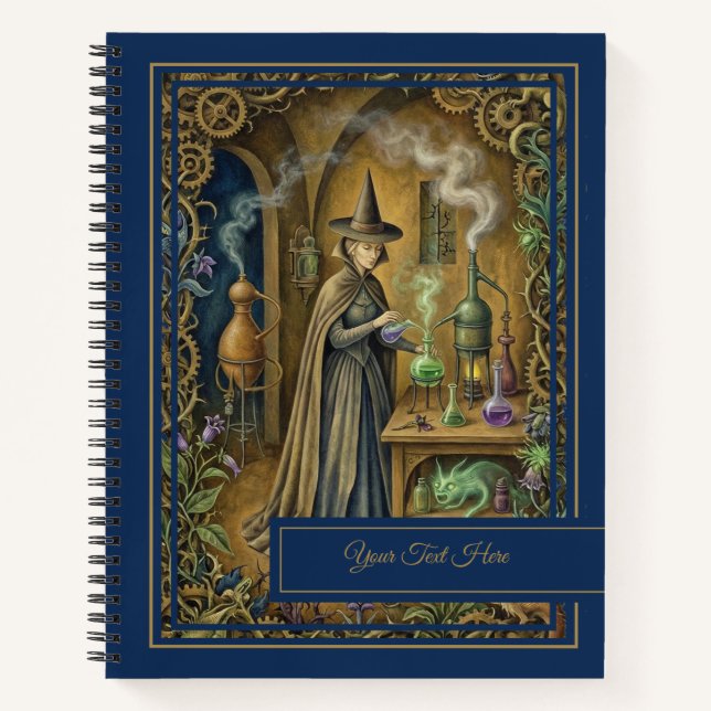 Venom and Vine Dark Alchemy Witchcraft Grimoire Notizbuch (Vorderseite)