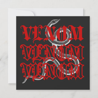Venom ist die Waffe der Schlange Einladung