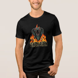 Venom Reign - King Cobra Fire Design Tri-Blend Shirt