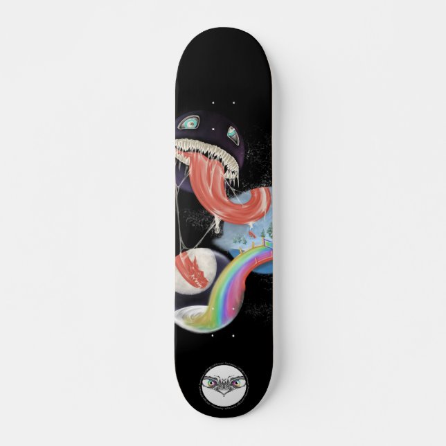 Venom sieht aus wie Regenbogenwelt Skateboard (Vorne)
