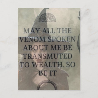 Venom to Wealth Witch Prayer  Postkarte