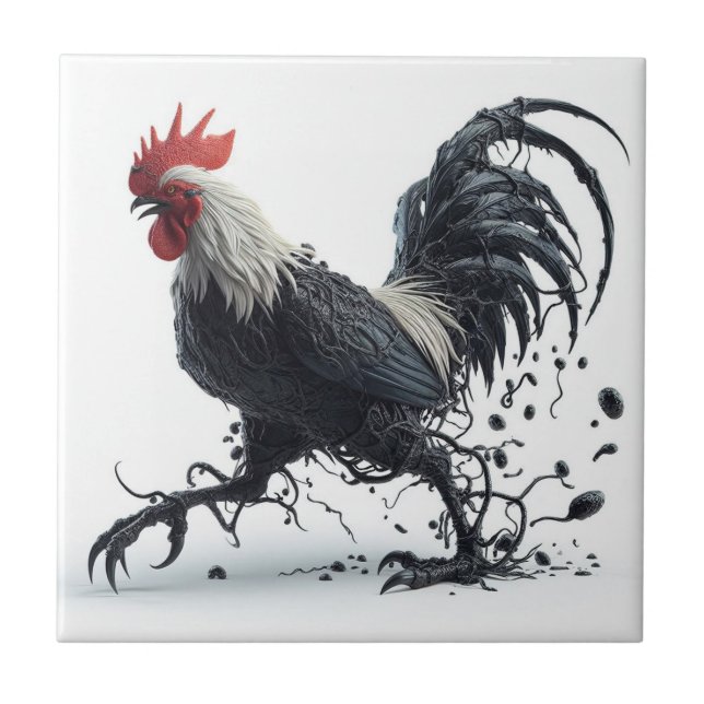 Venomed Rooster Fliese (Vorderseite)