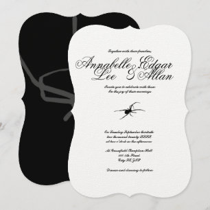 Venomous - einfach elegante gotische Hochzeitseinl Einladung