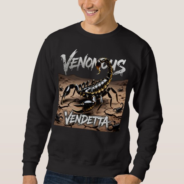 Venomous Vendetta Scorpion Punk Graphic Sweatshirt (Vorderseite)