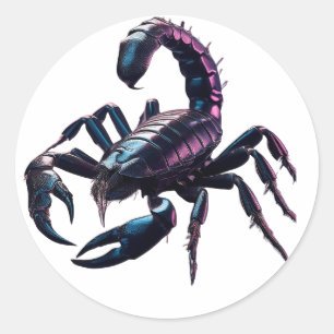 Venomus Black Scorpion Runder Aufkleber