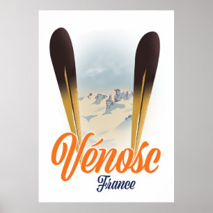 Vénosc, Frankreich Skiplakat Poster