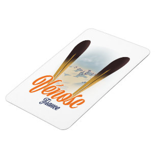 Vénosc, Frankreich Skiposter Magnet