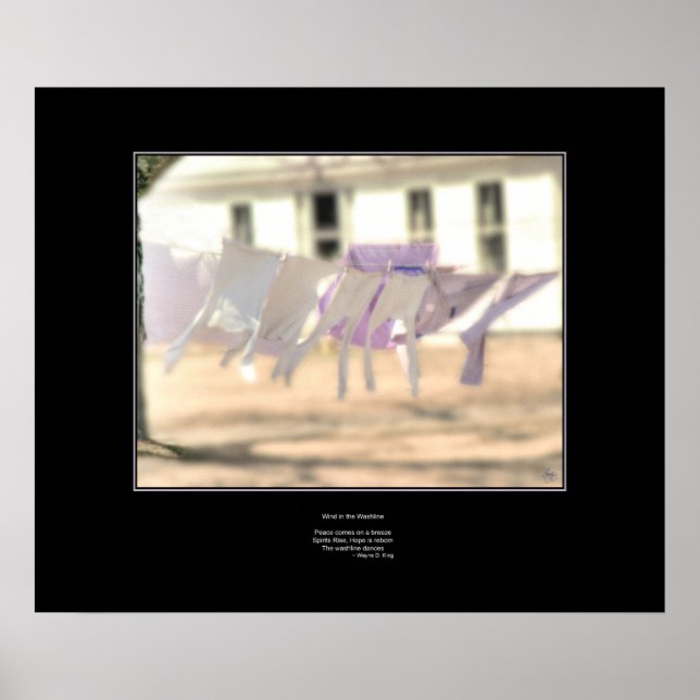 Vent dans la ligne de lavage - Poster de Haiku (Devant)