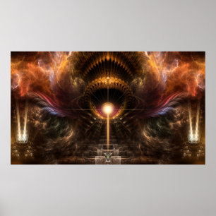 Vent Storm Fractal Art Wall Poster II