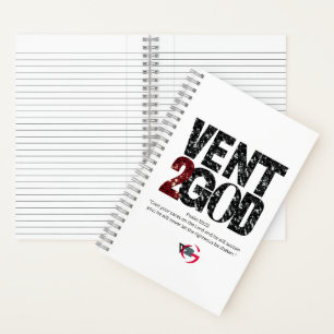 Vent to God Notebook (Schwarz & Rot) Notizbuch