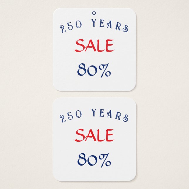 vente 250 ans États-Unis  (Devant & derrière)