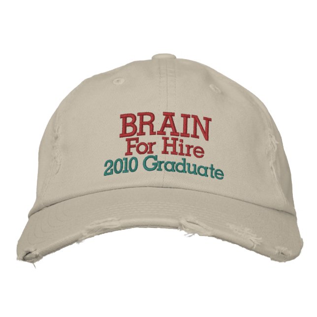 VENTE ! Casquette diplômé - Cerveau à l'embauche! (Devant)