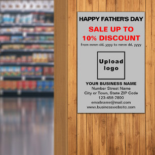 Vente d’affaires de la fête du père Poster gris