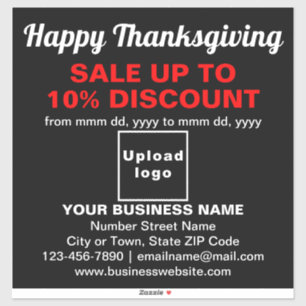 Vente d'action de grâces sur Sticker en Vinyle Noi