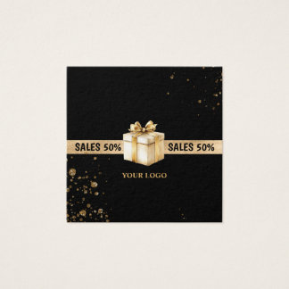 Vente de carte cadeau 50% parties scintillant d'or