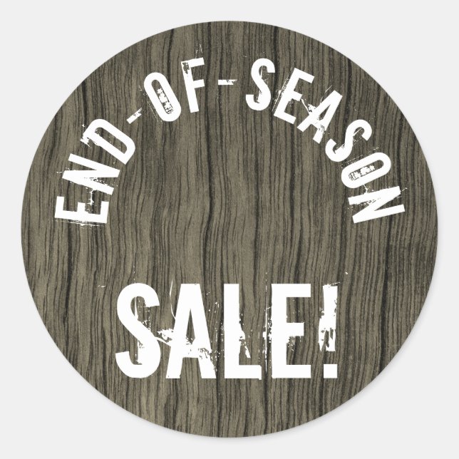 "VENTE DE FIN DE SAISON !" sticker rond (Devant)