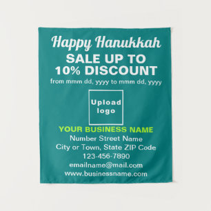 Vente de Hanouka Entreprise sur Tapisserie Vert Tu