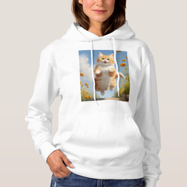 **Vente de logo de chat Sweat - shirt à capuche :  (Devant)