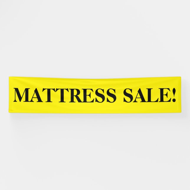 Vente de matelas simple panneau de bannière jaune  (Horizontal)