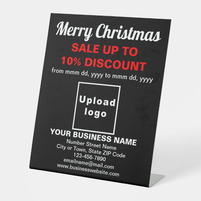 Vente de Noël d'affaires sur le panneau Pedestal n (Recto)