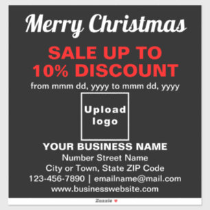 Vente de Noël Entreprise Autocollant Vinyle Noir