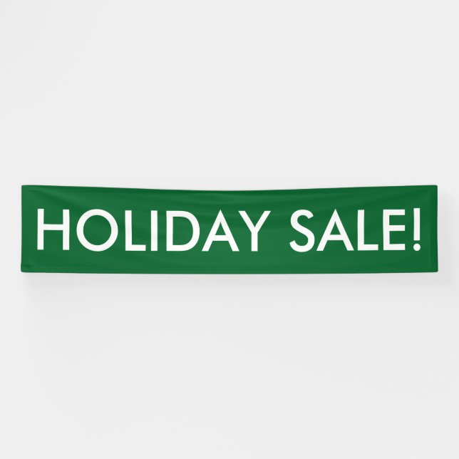 Vente de vacances personnalisable bannière verte b (Horizontal)