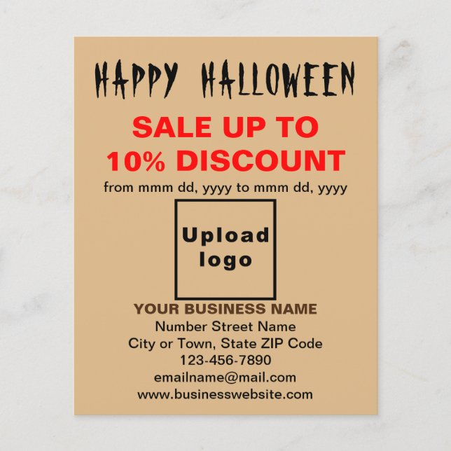 Vente d'Halloween d'affaires sur le prospectus Bro (Devant)