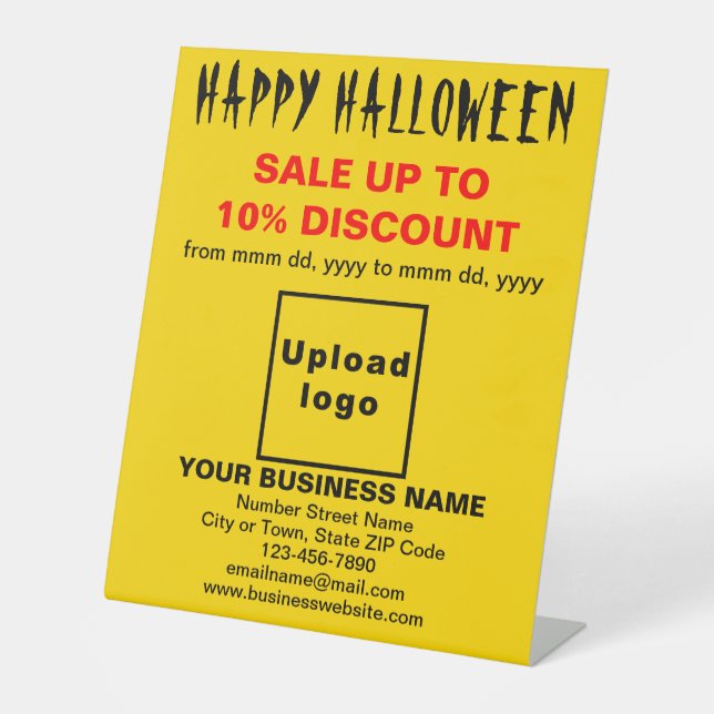 Vente d'Halloween d'affaires sur panneau de piédes (Recto)