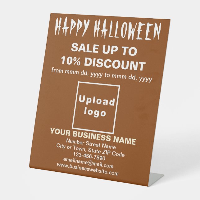 Vente d'Halloween d'affaires sur panneau Pedestal  (Recto)