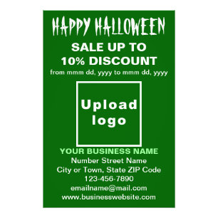 Vente d'Halloween d'affaires sur papier photo vert