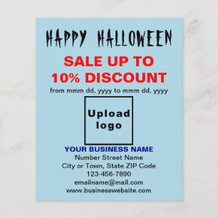 Vente d'Halloween d'affaires sur prospectus bleu c