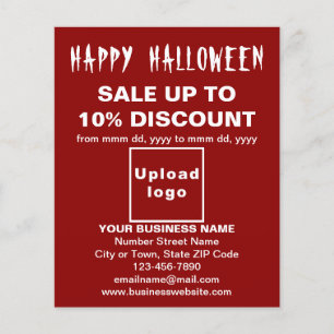 Vente d'Halloween d'affaires sur prospectus rouge