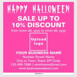 Vente d'Halloween d'affaires sur Sticker en Vinyl