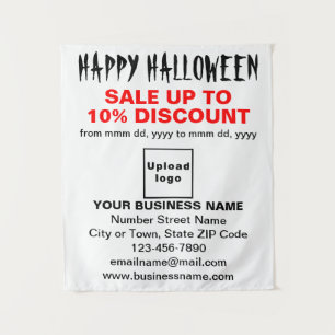 Vente d'Halloween d'affaires sur Tapisserie blanch