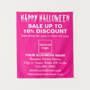 Vente d'Halloween d'affaires sur Tapisserie rose