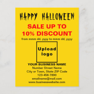 Vente d'Halloween d'affaires sur un prospectus jau