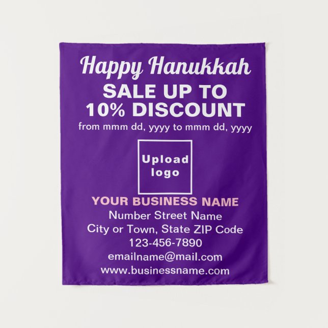 Vente Hanoukka d'entreprise sur Tapisserie violett (Devant)
