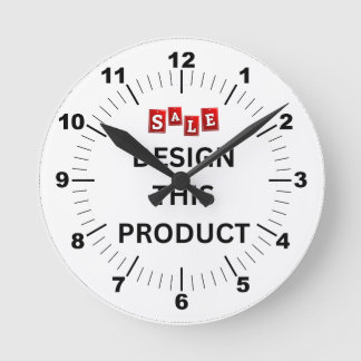 VENTE ! Horloge murale, Acrylique ronde de 8 po