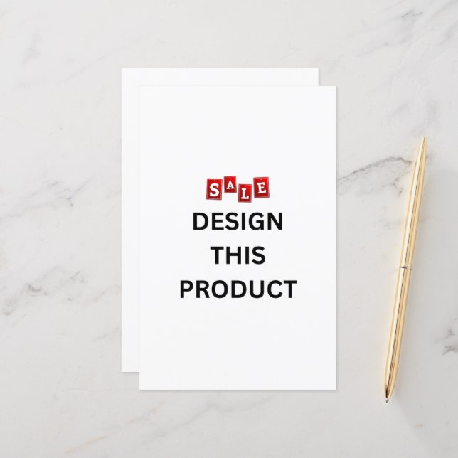 VENTE ! Papier - 5,5 po x 8,5 po - Personnalisé (Devant/Arrière en situation)
