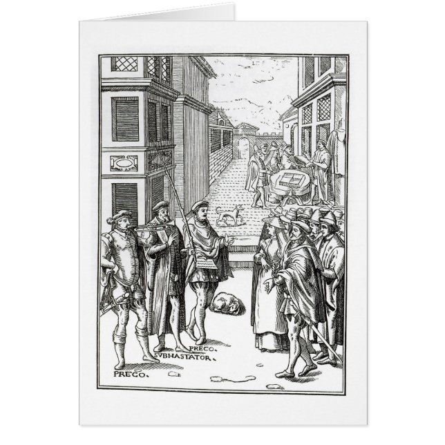 Vente par le crieur public, après une gravure sur (Devant)