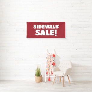 Vente sur Trottoir ! Bannière Rouge