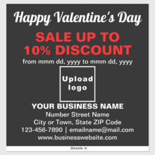 Vente Valentine sur Sticker Vinyl Noir