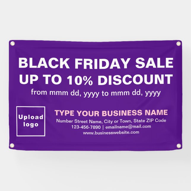 Vente Vendredi Noir sur bannière Rectangle violet (Horizontal)
