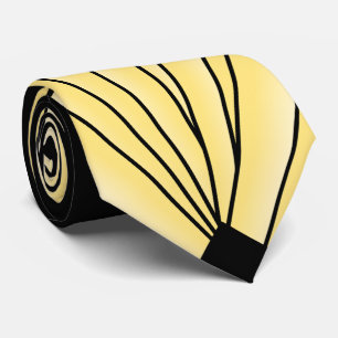 Ventilateur Art déco Design Cravate jaune