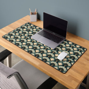 Ventilateur Turquoise et beige d'inspiration japon