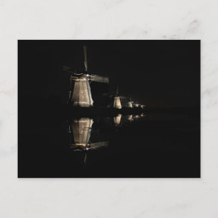 Ventilateurs lumineux en Kinderdijk carte postale