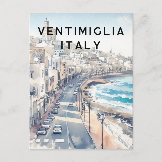 Ventimiglia Italien Postkarte (Vorderseite)