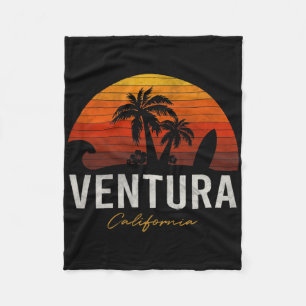 Ventura Beach California Palms Vacation Surf Fleecedecke