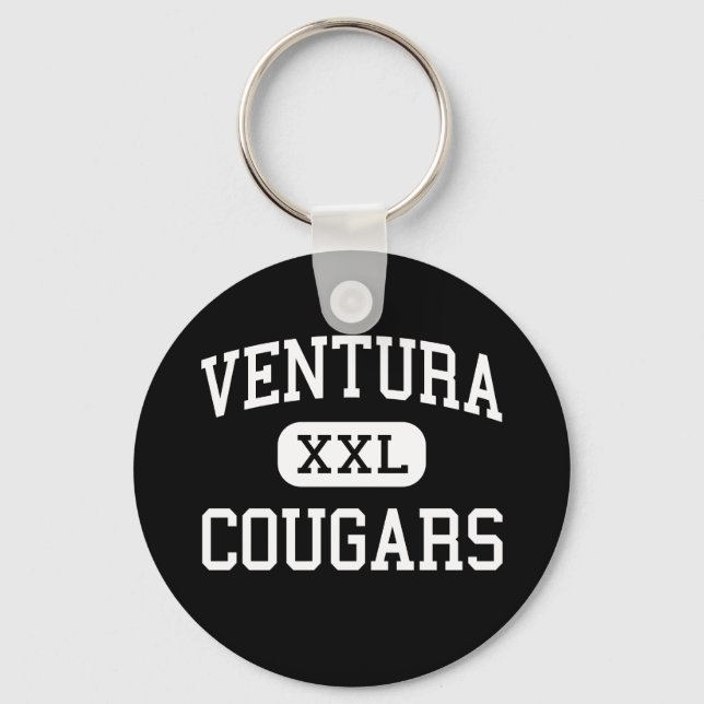 Ventura - Cougars - Hoch Ventura Kalifornien Schlüsselanhänger (Vorderseite)