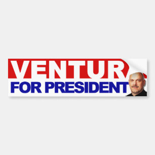 Ventura für Präsidenten - grundlegendes Rot ein Autoaufkleber